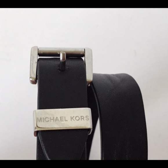 MICHAEL KORS Double Wrap Black Leather Bracelet - Picture 5 of 5